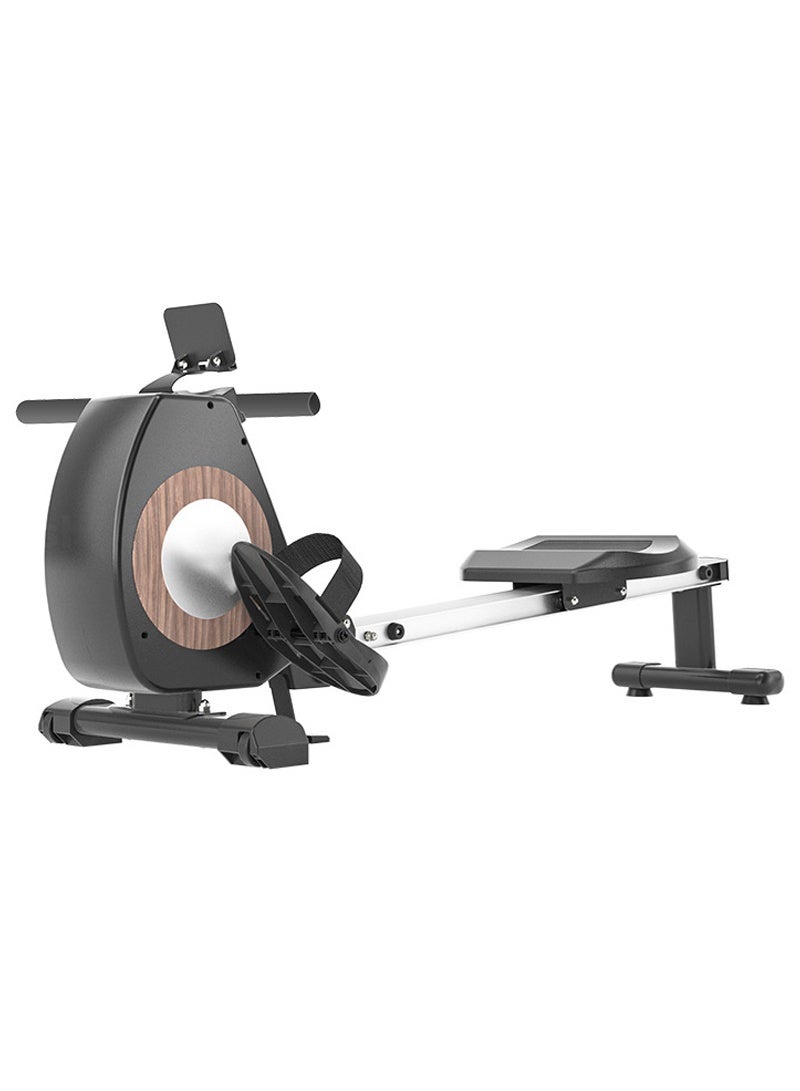 Sharpdo Indoor Household 8-Speed Adjustable Folding Silent Rowing Machine, Heart Rate, Time, Speed, Calories, Mileage Display, With Ipad Holder, Load-Bearing 120kg - Image 1